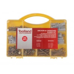 JEU DE CHEVILLES ET VIS POUR AGGLOMÉRÉ - 193 pcs 