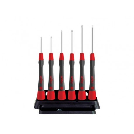  wiha jeu de tournevis de precision picofinish® torx® 6 pcs avec etui (42996) 