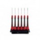  wiha jeu de tournevis de precision picofinish® tournevis a douille six pans 6 pcs avec etui (42994) 