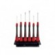  wiha jeu de tournevis de precision picofinish® fente, phillips 6 pcs avec etui (42990) 