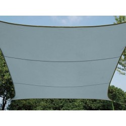 voile solaire - carre - 3.6 x 3.6 m - couleur : gris ardoise clair 