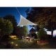  voile solaire avec contour led - triangulaire - 3.6 x 3.6 x 3.6 m - taupe 