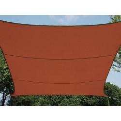  voile solaire - rectangulaire - 4 x 3 m - couleur : terracotta 