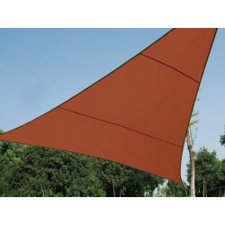  voile solaire - triangle - 5 x 5 x 5 m - couleur : terracotta 