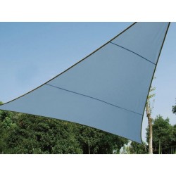  voile solaire - triangle - 5 x 5 x 5 m - couleur : gris bleu 
