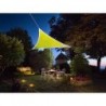  VOILE SOLAIRE AVEC CONTOUR LED - TRIANGULAIRE - 3.6 x 3.6 x 3.6 m - CITRON VERT 