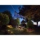  voile solaire led - ciel etoile - triangulaire - 3.6 x 3.6 x 3.6 m - bleu fonce 