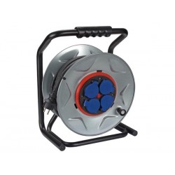  enrouleur neoprene avec systeme "anti-twist" - 40 m - 3g2.5 - 4 prises - terre francaise 