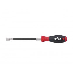  wiha tournevis avec porte-embout softfinish® serrage par circlip manche flexible, 1/4" (01479) 268 mm 