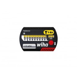  wiha jeu d'embouts flipselector embout y de 25 mm pozidriv 13 pcs 1/4" (41829) 