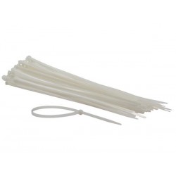  jeu de serre-cables en nylon - 4.8 x 300 mm - blanc (100 pcs) 